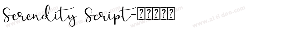 Serendity Script字体转换